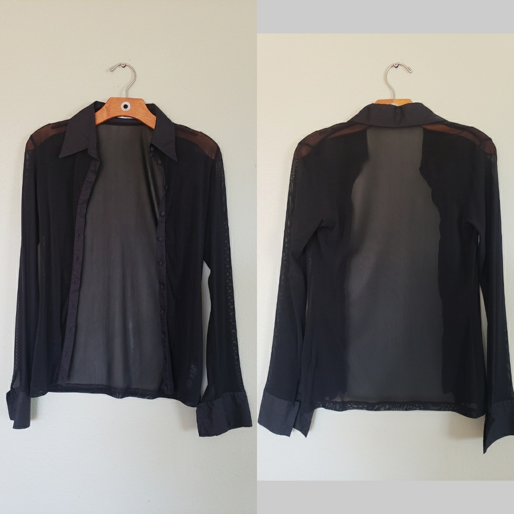 Anne Fontaine Vintage Mesh Button Up
